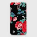 Nokia 1 Plus Cover - SkinLee HQ Hard Case - Vintage Red Flowers - SKINLEE-159-1-489-348. 