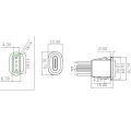 6 Pin Press Type USB Connector Type-C Waterproof With PH 2.0 Female Socket High Current Fast Charging Jack Port With Data Pin Fengshi. 