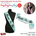 Mom To Be Sash For Baby Shower Party, Girl Sashes For Party Before Mummy, Party Decoration For Gender Reveal Theme For Friend or Family Members. 