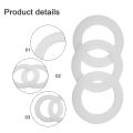 3pc Drain Valve Water Stop Seal For Glacier Bay Model 83SGB 3 In. Dual Flush Seal Washer Toilet Tank Bathroom Accessories. 