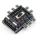 8 ports 3 Pin Fan HUB for Computer Gaming fans with IDE Power. 