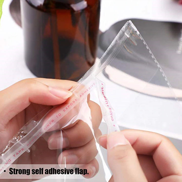 100PCS%20-%20Crystal%20Clear%20Self-adhesive%20Re-closeable%20Plastic%20Bags%20For%20Packaging%20-%20Image%203