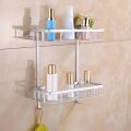 2 Layer Aluminium Bathroom Corner Rack. 