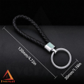 Braided PU Leather Keychain - 2 Pack Handwoven Metal Keys Strap Fashion Keyring, Creative Key Holder Gift for Car, Key, Bag and Purse. 