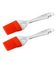 2 Pcs Brushing roasting pan with oil using a pastry brush. 