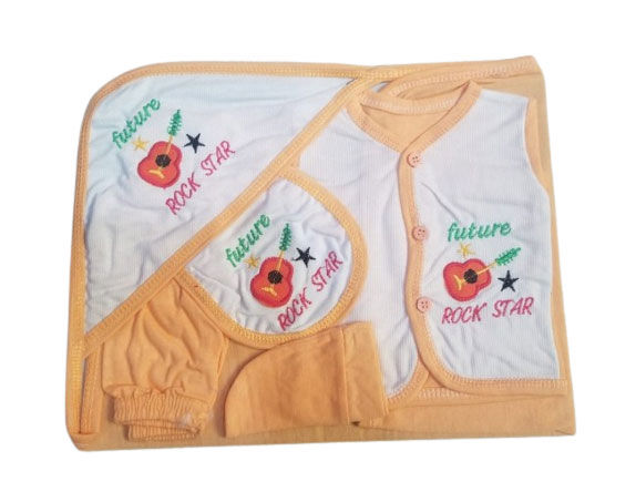 New Born Baby Baba Suit, With Chadar, beep, Cap, Shirt, Pajma, Multi Printed Suit
