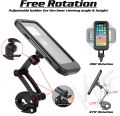 Universal Adjustable 360° Degree Rotating Waterproof Bike Phone Mount Cell Phone Holder for Motorcycle with TPU Touch-Screen. 