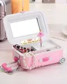 Trolley Travel Bag Music Jewelry Box. 