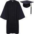 graduation gown and cap set Includes Tassel for Bachelor, Master, Teacher. 