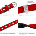 Custom Personalized Cat Small Dog Collar with Name Print Soft Suede Leather Fish/Bone/Suqare ID Tag Free Engraving Gold Bell. 