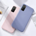 Biruiqu For Infinix Note 7 Lite Case Liquid Silicone Soft Gel Rubber Shockproof Cover. 