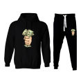 Dollar Printed Tracksuit For Men & Boys - Soft & Comfortable Fleece Fabric Hoodies For Boys Kangaroo Hooded Sweatshirt & Trouser For Men Printed Winter Tracksuit. 