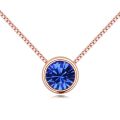 Baffin Mini Round Pendant Necklaces Women Crystals From Swarovski Rose Gold Color Chain Collares Jewelry. 