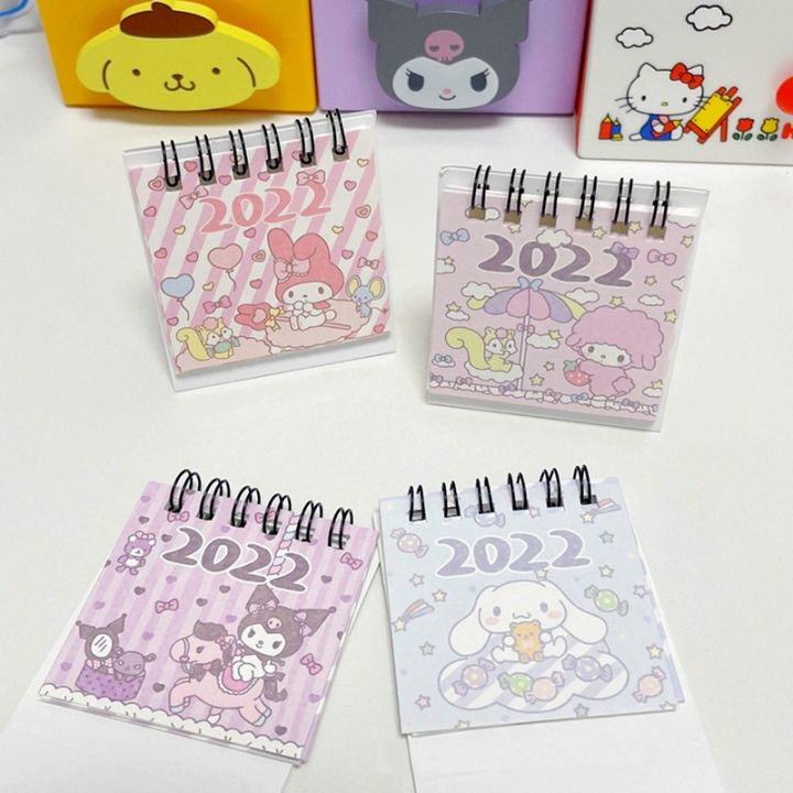 2022 Cartoon Mini Desktop Calendar Daily Schedule Table Planner Yearly Agenda Organizer Office Desktop Decoration