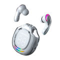 2024 Transparent series TWS Bluetooth earbuds Large screen digital breathing light listening to music. 