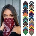 Vintage Bohemia Print Bandana Hair Bands for Girls Women Headband Scarf Face Mask Cross Turban Bandanas Headwear 55cmX55cm. 