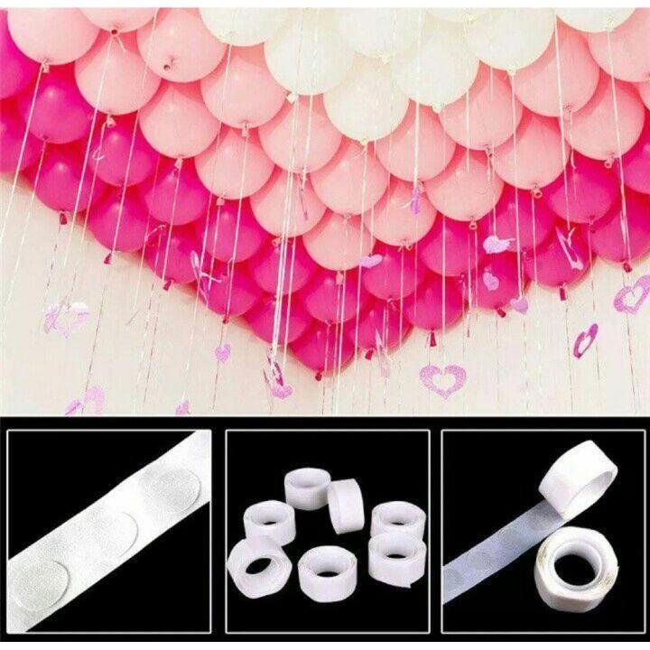 100 Points Balloon Attachment Glue Dot Attach Balloons  Wall Stickers Birthday Party Wedding Decoration Supplies