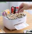 ZM   Multifunctional Tissue Box Cover Holder with Storage Container Living Room Remote, Glasses, Pen Pensile, Dry Fruit and Mobile Storage Box Holder For Home Office Tissue Tray - Multi. 