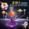 New 2 In 1 Astronomy Planet Teaching Model Diy Stem Solar System Nine Planet Toy with Planetarium Projector. 