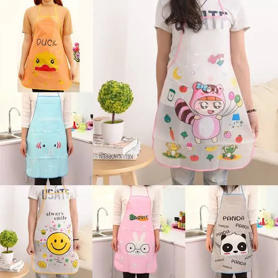 Hot%20Sale!%20Women%20Cute%20Cartoon%20Waterproof%20Random%20Print%20Oil-proof%20Apron%20Kitchen%20Restaurant%20Cooking%20Bib%20Aprons%20Sleeveless%20Overalls%20Hanging%20Neck%20-%20Image%202