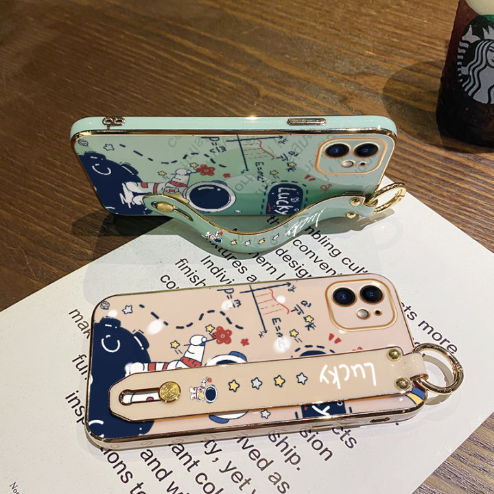YIWESAN%20For%20Realme%203%20Pro%20Case%20With%20Wristband%20New%20Design%20Phone%20Case%20For%20Girl%20Women%20Thin%20Pattern%20Fashion%20Astronaut%20Shockproof%20Plating%20Silicone%20Casing%20Full%20Cover%20SoftCase%20Protection%20Cases%20-%20Image%205