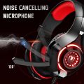 Beexcellent GM-1 Gaming Headset for PS4 PS5 Xbox One Switch PC with Noise Canceling Mic, Deep Bass Stereo Sound (Black Red). 