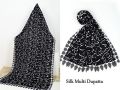 Dinero Outlet Digital Print Satan Silk Calligraphy Dupatta, Printed Calligraphy Traditional Shawl for Women, Swiss Digital Urdu Written Odhni for Girls, Trendy Stoler Clothes for Women and Girls, Women Wear for Party and Casual - Be Qaida. 