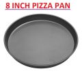 Ibrahim Mall 9 inch round shape Pizza Pan NonStick Carbon Steel Baking Pan, DIY Air Frayer Mould Accessories, Dishes Trays, Microwave Oven, Kitchen tools and Accessories, Pizza Maker Plate, Molding Pot. 