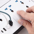 Universal Extension Lead with Multiple Function, 3 Pin Socket Outlet with 6  Surge Protector Sockets | 3 USB Port | 1 Type-C Port,3M copper wire Electric Mains Strip for Home,Kitchen,and Office. 