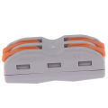 SPL-1 2 3 Way Reusable Spring Lever Terminal Block Electric Cable Wire Connector Encounter. 