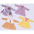 Pack Of 4 Full Sleeves Winter Cotton Frock For Girls (Random Design). 