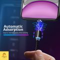 Magnetic Cable 3 in 1 Fast Charging Cable-Micro USB Charger-Iphone Charger - Type C Charger - Type C Connectore  Pins Fast Charger For All Mobiles - Magnetic Charging Cable Micro USB Type C & iOS - 3A Fast Charging-360 Degree LED Indication-multi colours. 