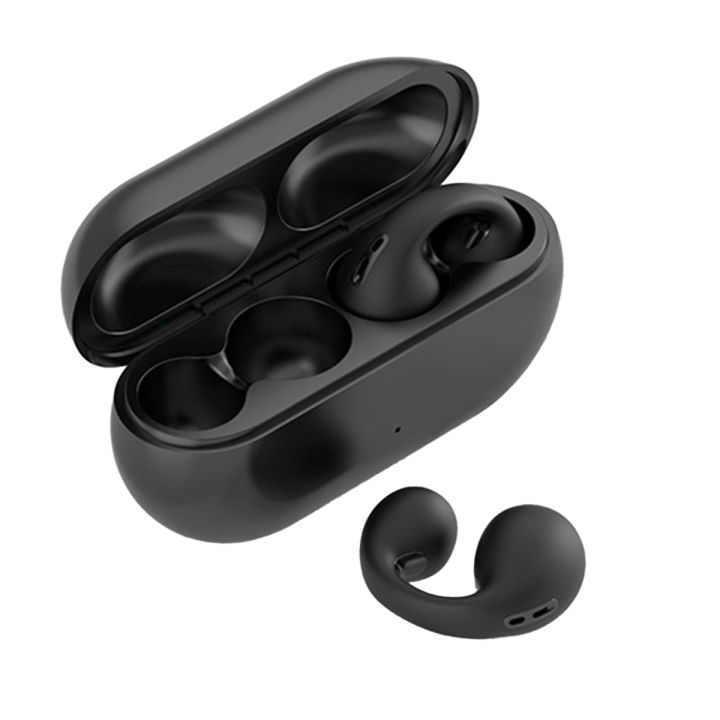 Bone Conduction Bluetooth Earphone Earring Wireless Ear Clip Headphones