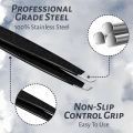 OCBA Professional Slanted Eyebrow Tweezers – Stainless Steel Facial Hair Removal Tweezers For Men & Women. 