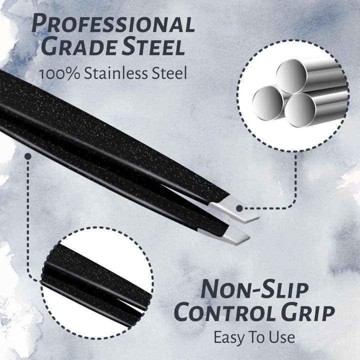OCBA%20Professional%20Slanted%20Eyebrow%20Tweezers%20%E2%80%93%20Stainless%20Steel%20Facial%20Hair%20Removal%20Tweezers%20For%20Men%20&%20Women%20-%20Image%203
