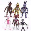 FNAF Five Nights at Freddy's Nightmare Freddy Chica Bonnie Funtime Foxy PVC Action Figures Toys 6pcs/set. 