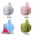 (pack of 5 )Creative Silicone Thumb Up Shaped Wall Hook Multi-function Self Adhesive Key Hanger Holder Data Cable. 
