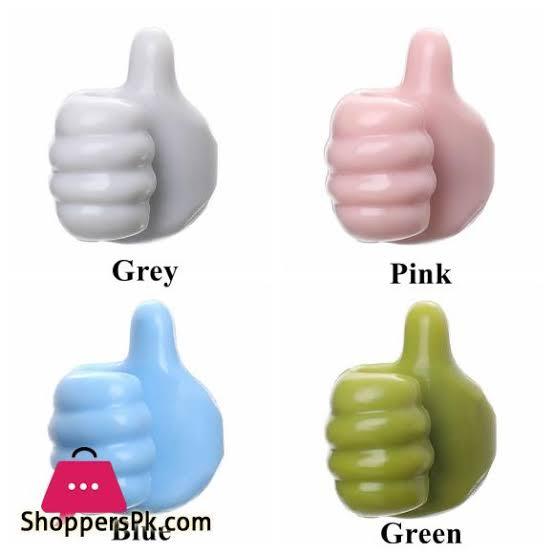 (pack%20of%205)%20Creative%20Silicone%20Thumb%20Up%20Shaped%20Wall%20Hook%20Multi-function%20Self%20Adhesive%20Key%20Hanger%20Holder%20Data%20Cable%20-%20Image%202