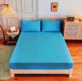 Jersey Fitted Bed Sheet With Pillow Covers. 