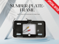 Ultra Slim Car Number Plate Frame Black | Customized Plate Frame with Back View Camera Fitting option| Car Accessories Pakistan. 