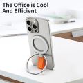 Magnetic Cell Phone Stand Rotatable Foldable Desktop Phone Holder Wireless Charging Friendly Phone Ring For Smart Phones. 