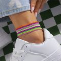 Multicolor Unique Adjustable Iron Chain Anklet Bracelet for Women Summer Beach Thin Chain Ankle Barefoot Y2K Female Foot Jewelry. 