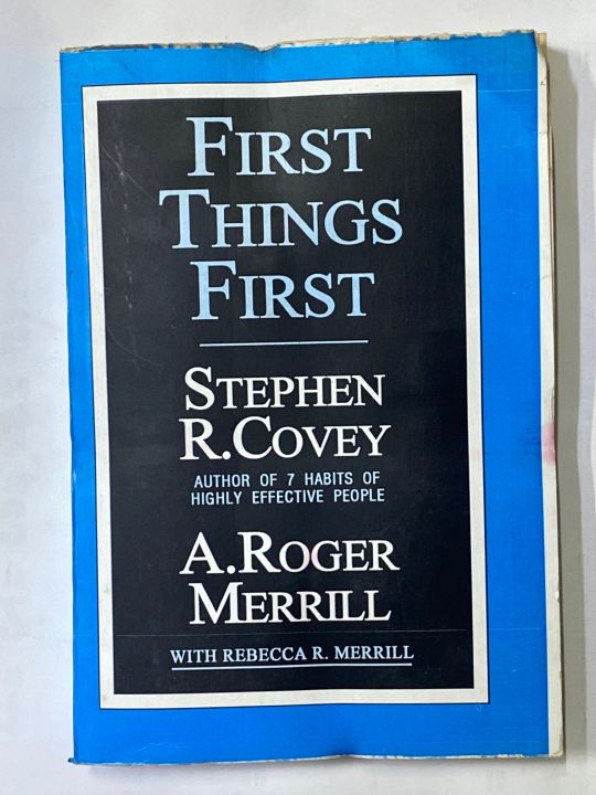 FIRST THINGS FIRST BY STEPHEN R COVEY | Daraz.pk