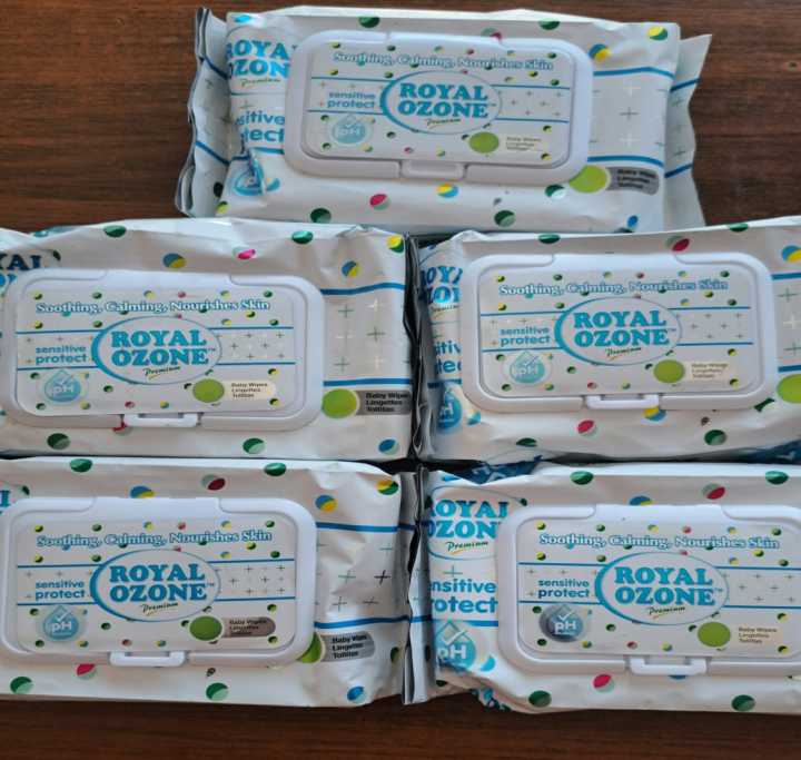 Royal Ozone Premium Soft Cream Wipes Imported Made Pack Of 5