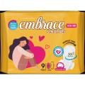 Embrace Sensitives Ultra Thin Sanitary Pads Long 9 Pads. 