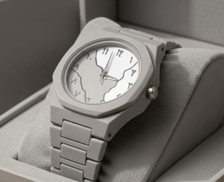 New White Marble Arabic Aura Unisex Watch Smart Watch Luxury Marble ...