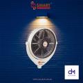 Smart Fans Louver Bracket Fan 14" Push Buttons Control Plastic-Off White-Dark brown Naveed Industry. 