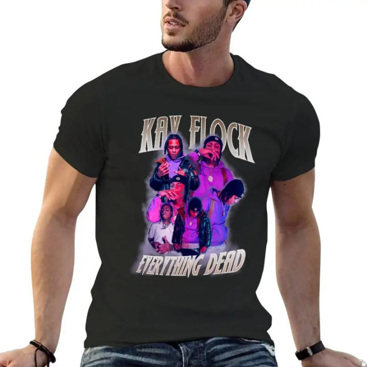 New Kay flock rapper purple booties design T-shirt quick-drying T-shirt graphic tees men workout shirt