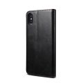 For iPhone XS Max Simple Wax Crazy Horse Texture Horizontal Flip Leather Case with Card Slots & Wallet. 