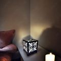 Gift City Presents Unique 3D Design Wooden Lamp - Black, Warm White LED, Side Table & Bedroom Decor, Free Shipping & Warranty. 